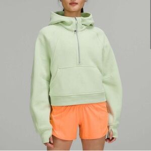 Lululemon oversized half zip scuba mint green hoodie sz M/L